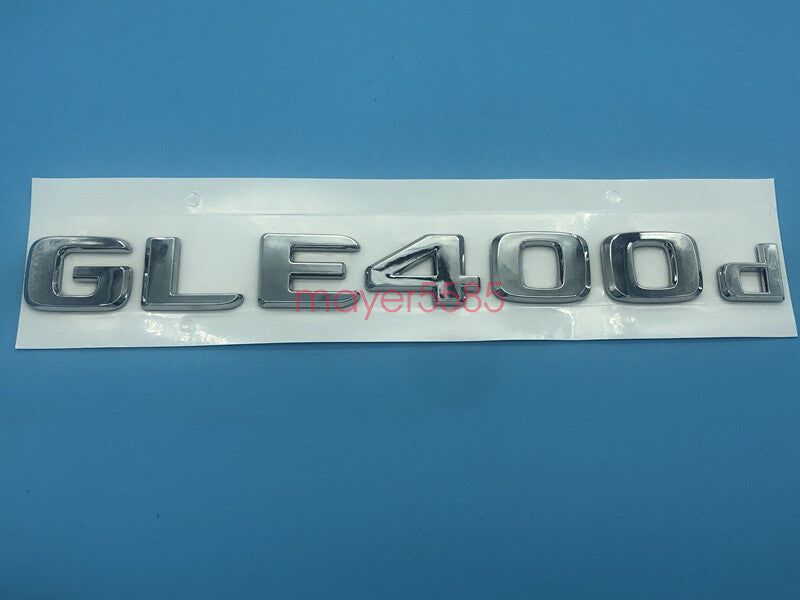 Chrome " GLE400d " Number Letters Rear Trunk Badge Emblem for Mercedes Benz GLE