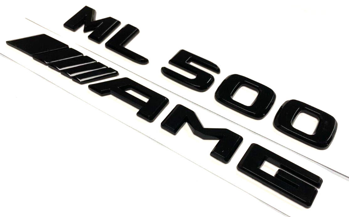 BLACK ML500+AMG FOR MERCEDES REAR TRUNK EMBLEM BADGE NAMEPLATE DECAL NUMBERS