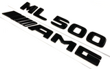BLACK ML500+AMG FOR MERCEDES REAR TRUNK EMBLEM BADGE NAMEPLATE DECAL NUMBERS