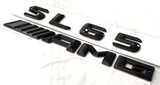 2X GLOSS BLACK SL65+AMG FOR MERCEDES SL65 REAR TRUNK EMBLEM BADGE NAMEPLATE
