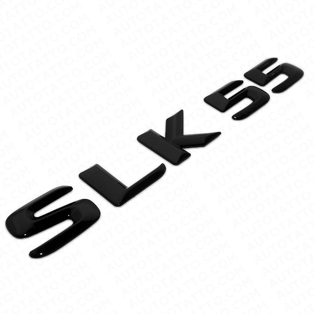 Benz SLK 55 AMG Letter 3D Emblem Trunk Logo Nameplate Badge Decorate Gloss Black