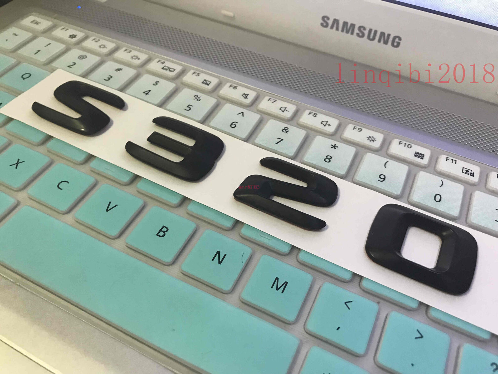 Black " S320 " High quality Rear Trunk Emblem Decal Badge FOR Mercedes Benz S320