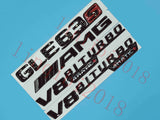Gloss Black GLE63s AMG V8 BITURBO Trunk Embl Badge Sticker for Mercedes Benz