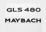 Gloss Black GLS480 Maybach Number Trunk Letters Badge Emblems Sticker For Benz