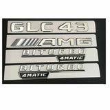 Chrome GLC43 AMG BITURBO 4MATIC Trunk Badges Emblems for Mercedes Benz X253