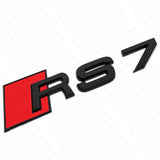 Audi RS 7 Gloss Black Rear Letter Tail Nameplate Trunk Emblem Badge Sport Sline