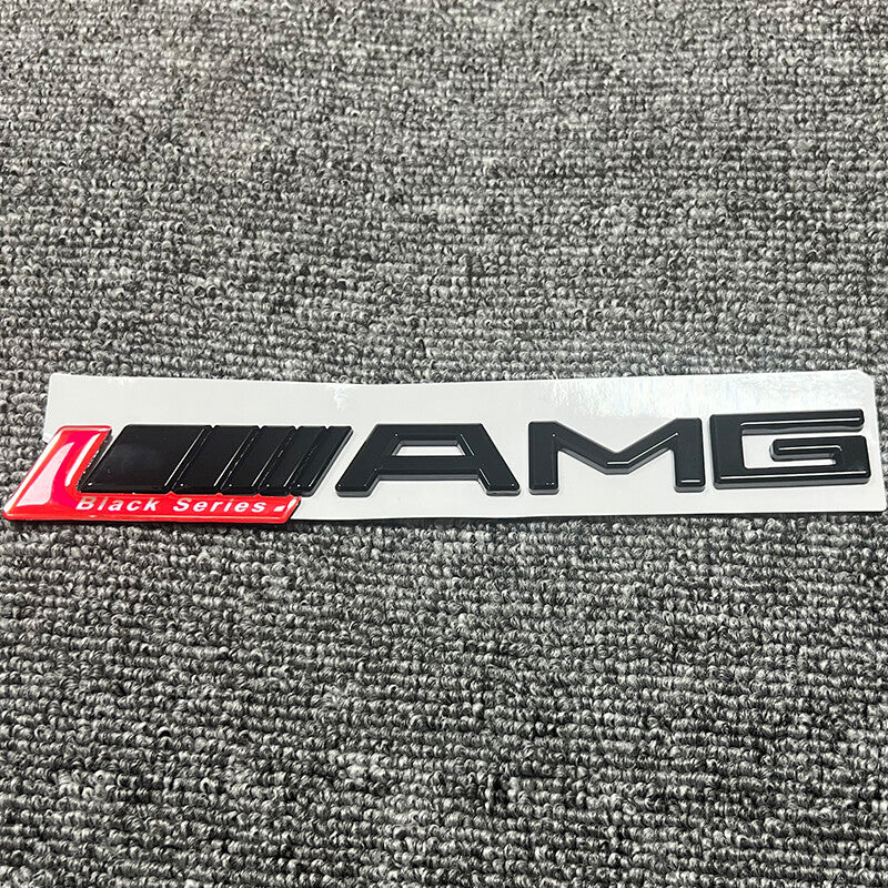 RED Black L AMG Letters Trunk Emblem Badge Sticker For Mercedes Benz AMG