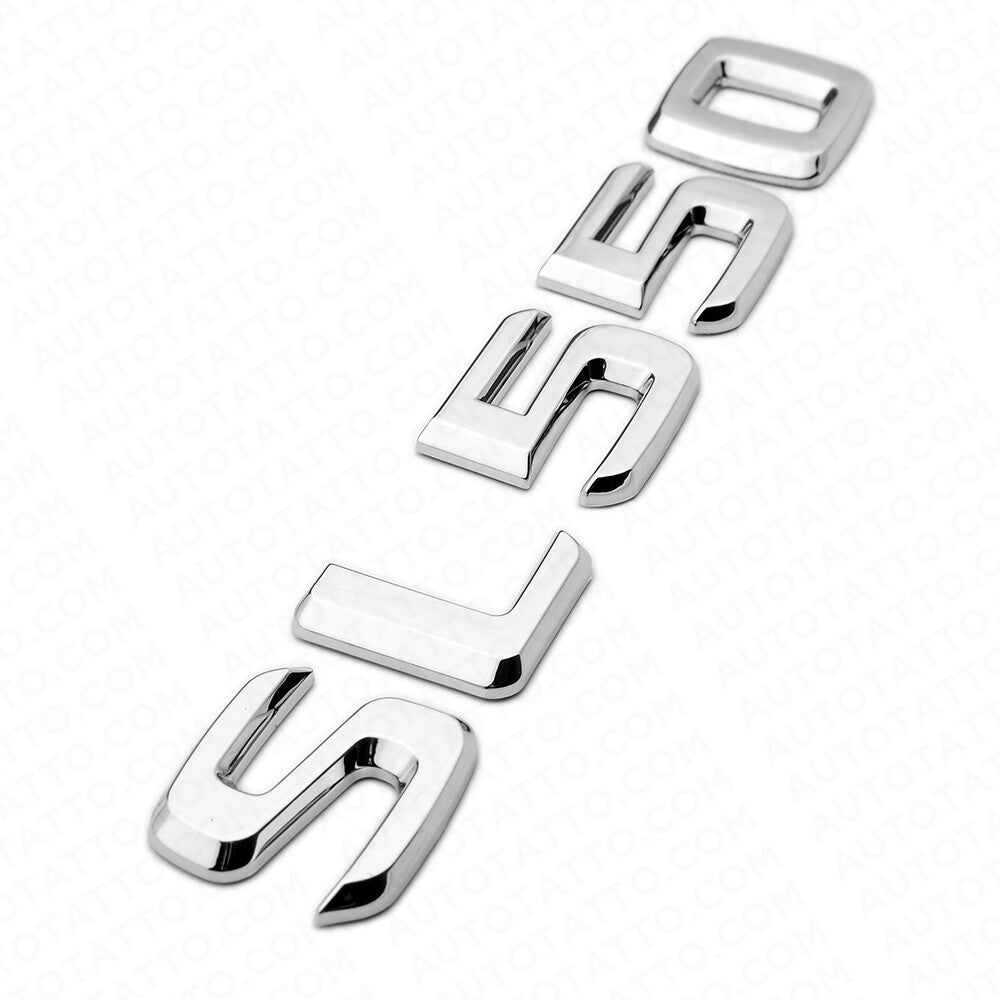 01-14 SL 550 AMG Letter Emblem Trunk Logo Nameplate Badge Decorate Sport Chrome