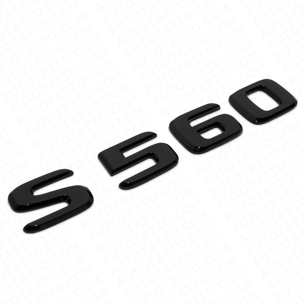 18-21 Mercedes S 560 Letter Emblem Luggage Trunk Lid Badge AMG Sport Gloss Black