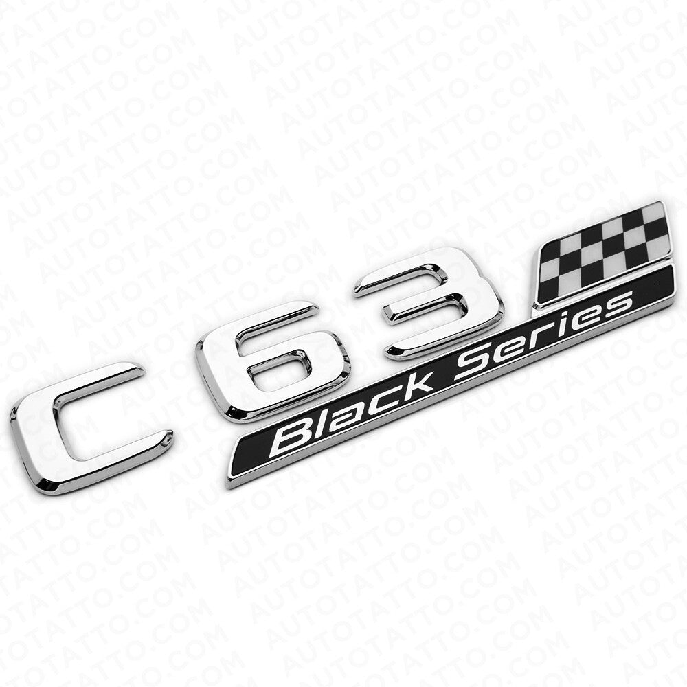 C63 Black Series AMG Limited Edition Letter Emblem Trunk Decal Logo Badge Chrome