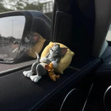 Tom Jerry Cartoon Car Ornament Cute Handmade Doll Interior Accessories
