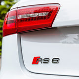 For Audi RS 6 Chrome Rear Letter Tail Badge Trunk Emblem Badge Logo Sport