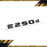 E-CLASS GLOSS BLACK SET E250d REAR TRUNK BADGES EMBLEMS STICKER