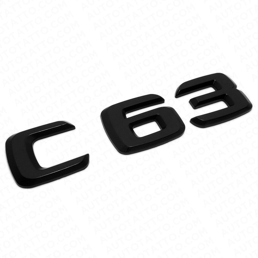 07-15 C 63 AMG Letter Emblem 3D Trunk Logo Nameplate Badge Decorate Sport Black