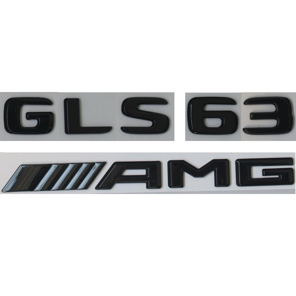 Glossy Black Trunk Letters Emblems Badges Sticker for Mercedes Benz GLS63 AMG