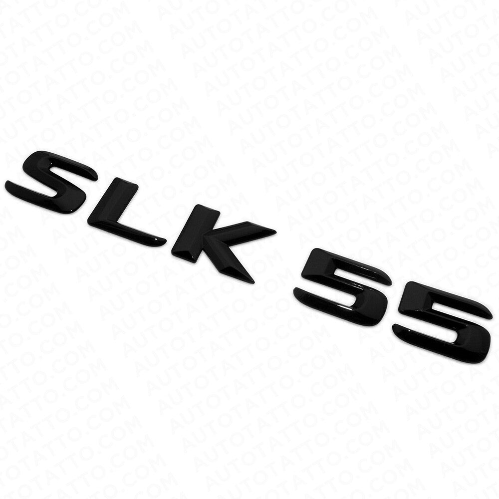 Benz SLK 55 AMG Letter 3D Emblem Trunk Logo Nameplate Badge Decorate Gloss Black
