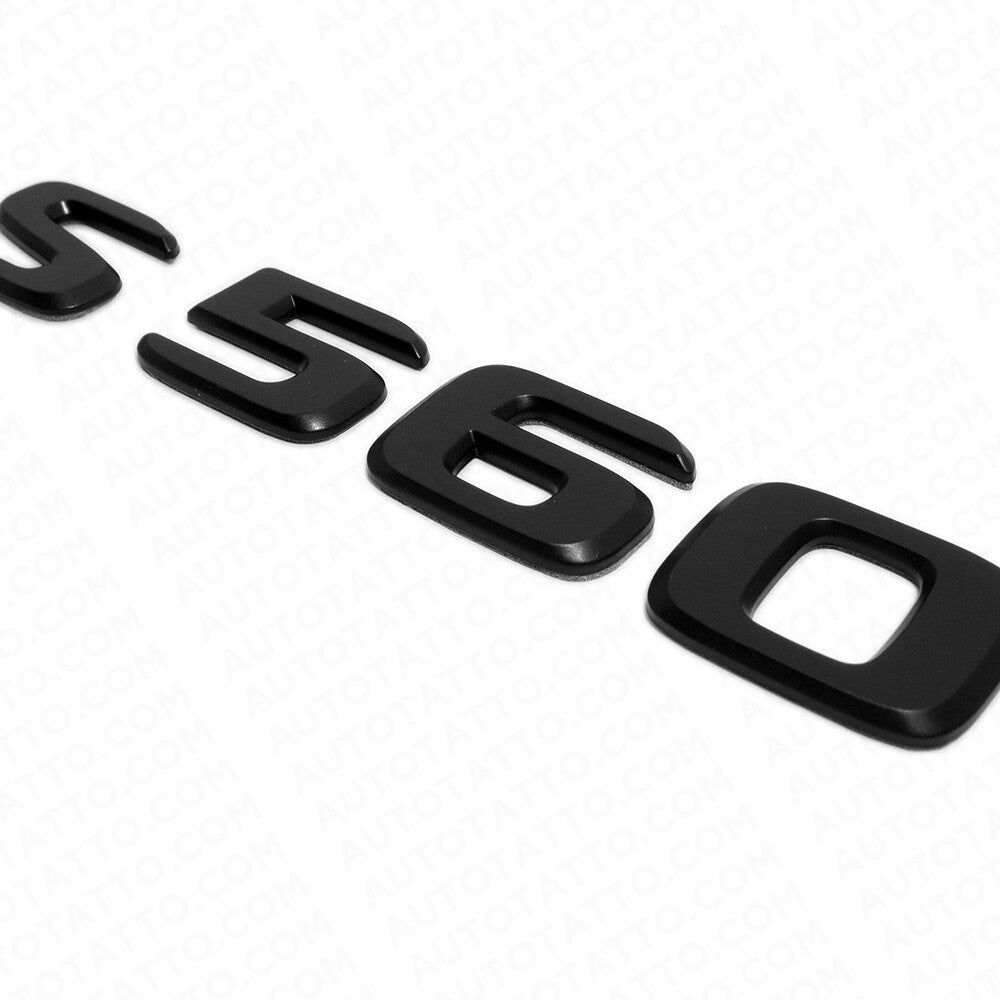 18-21 Mercedes S 560 Letter Emblem Luggage Trunk Lid Badge AMG Sport Matte Black