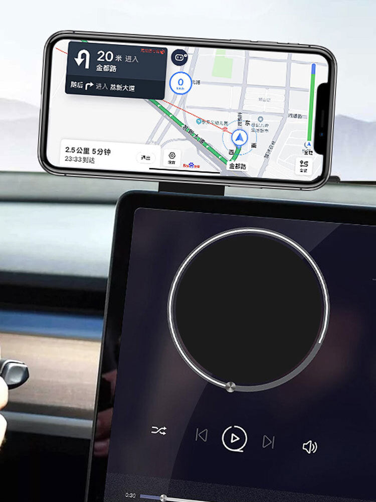 Magnetic Phone Holder Dashboard Screen Side Mount For Tesla Car Accessories