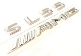 CHROME SL55 + AMG FOR MERCEDES REAR TRUNK EMBLEM BADGE NAMEPLATE DECAL LETTER