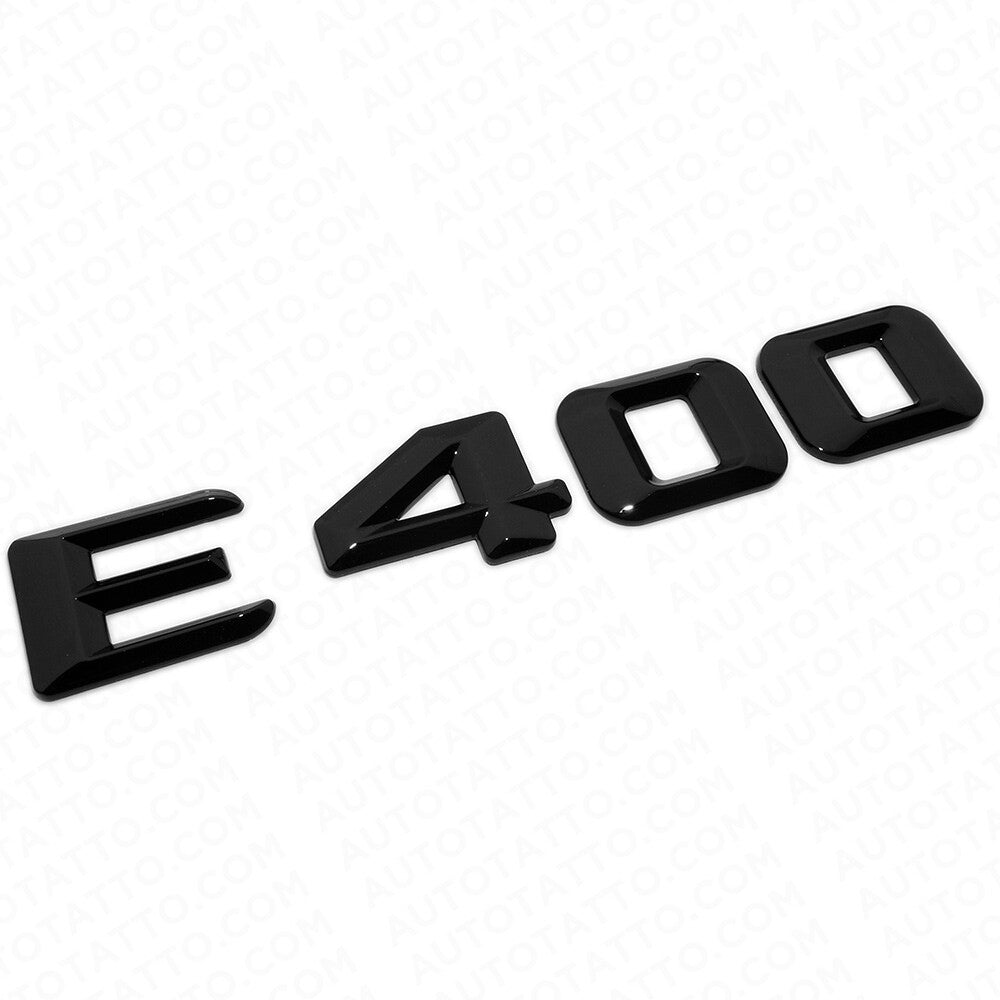14-16 E400 AMG Letter Emblem 3D Trunk Logo Nameplate Badge Decorate Gloss Black
