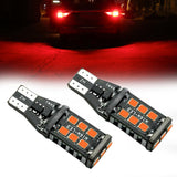 2x Red T15 912 921 Car LED High Mount Stop 3RD Brake Light Bulbs