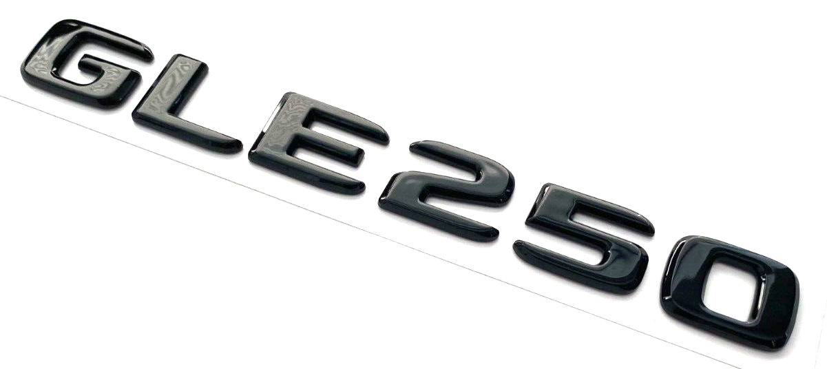 GLE250 GLOSS BLACK FOR MERCEDES REAR TRUNK EMBLEM BADGE NAMEPLATE DECAL LETTERS