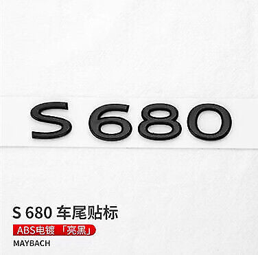 Gloss Black S680 Maybach Number Trunk Letters Badge Emblems Sticker For Benz
