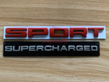 FOR Range Rover SPORT Glossy RED Lettering SUPERCHARGED Land Badge Emblem