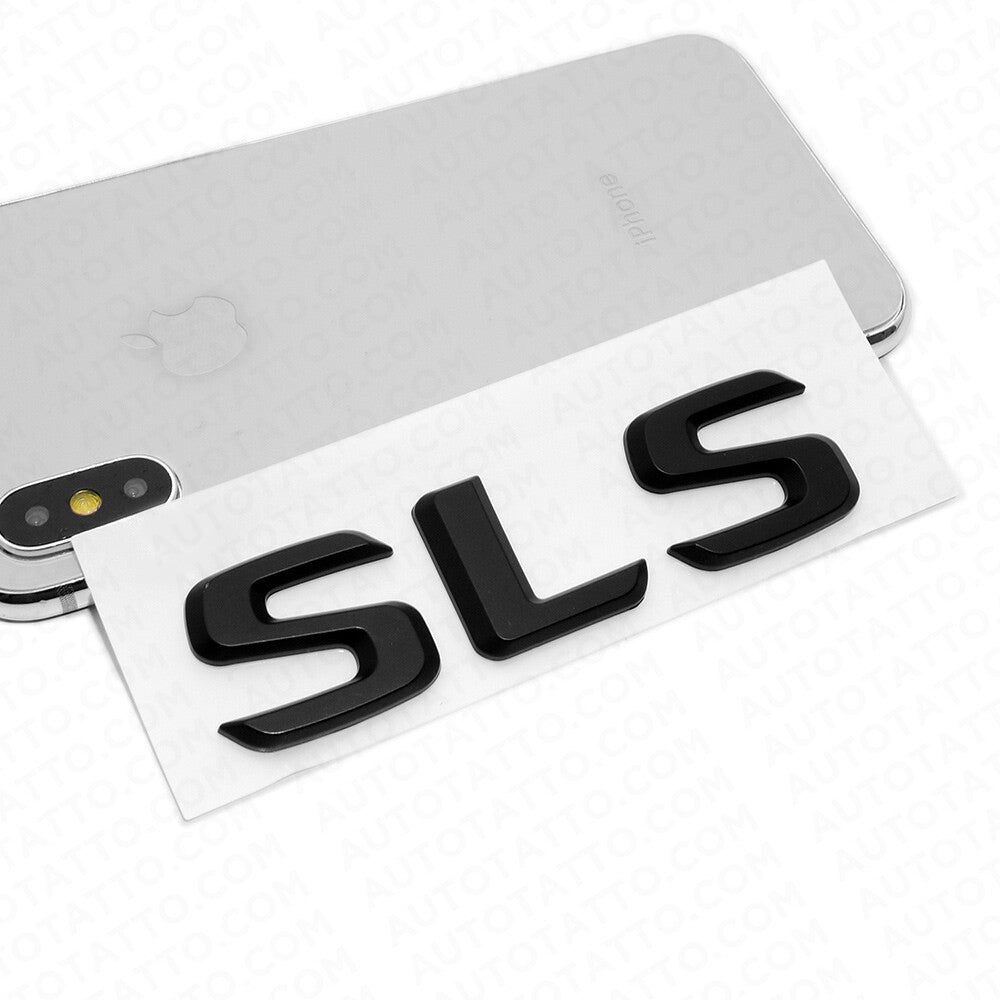 For Benz SLS AMG Letter Emblem Trunk Logo Nameplate Badge Decorate Sport Black
