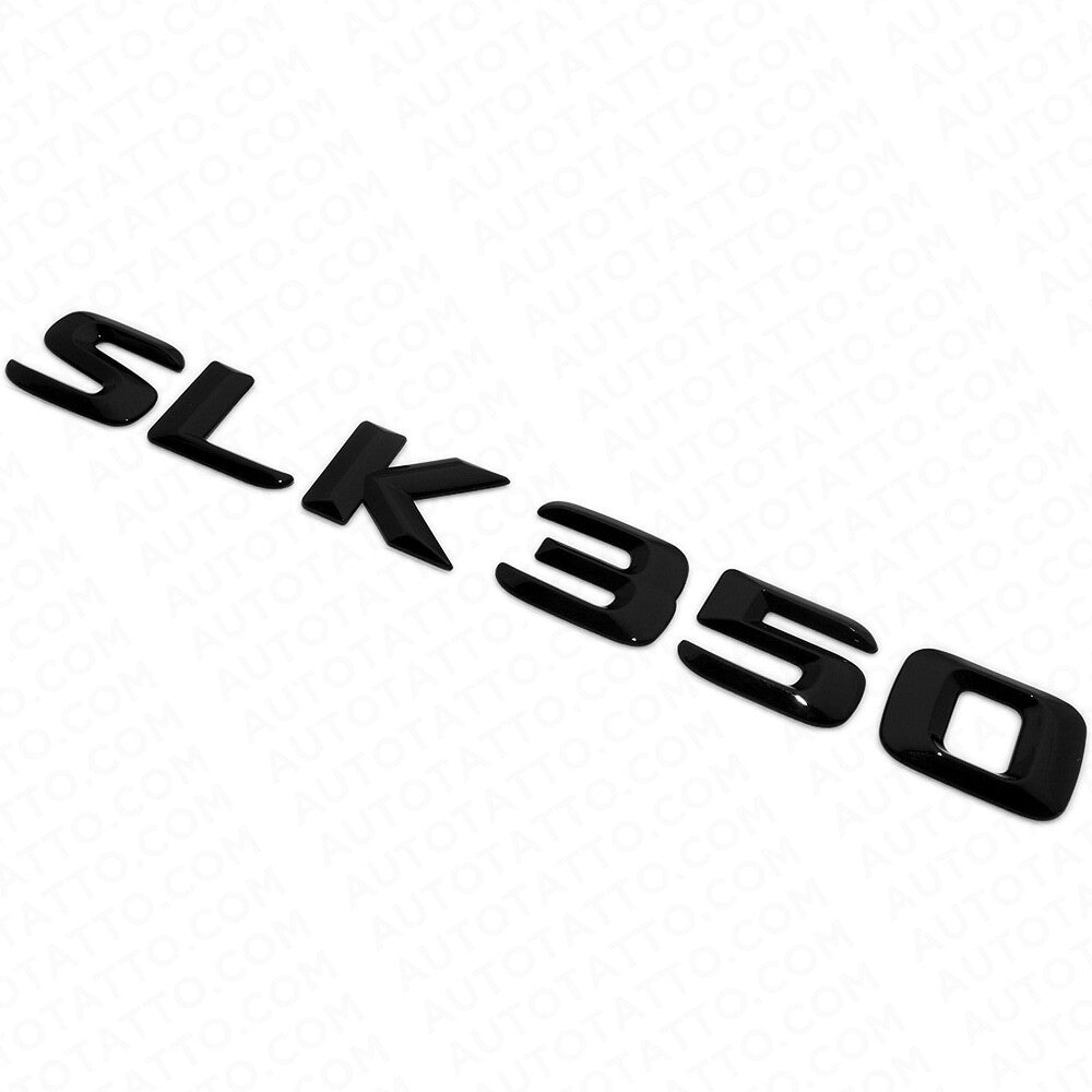15-16 SLK 350 AMG Letter Emblem Trunk Logo Nameplate Badge Decorate Gloss Black