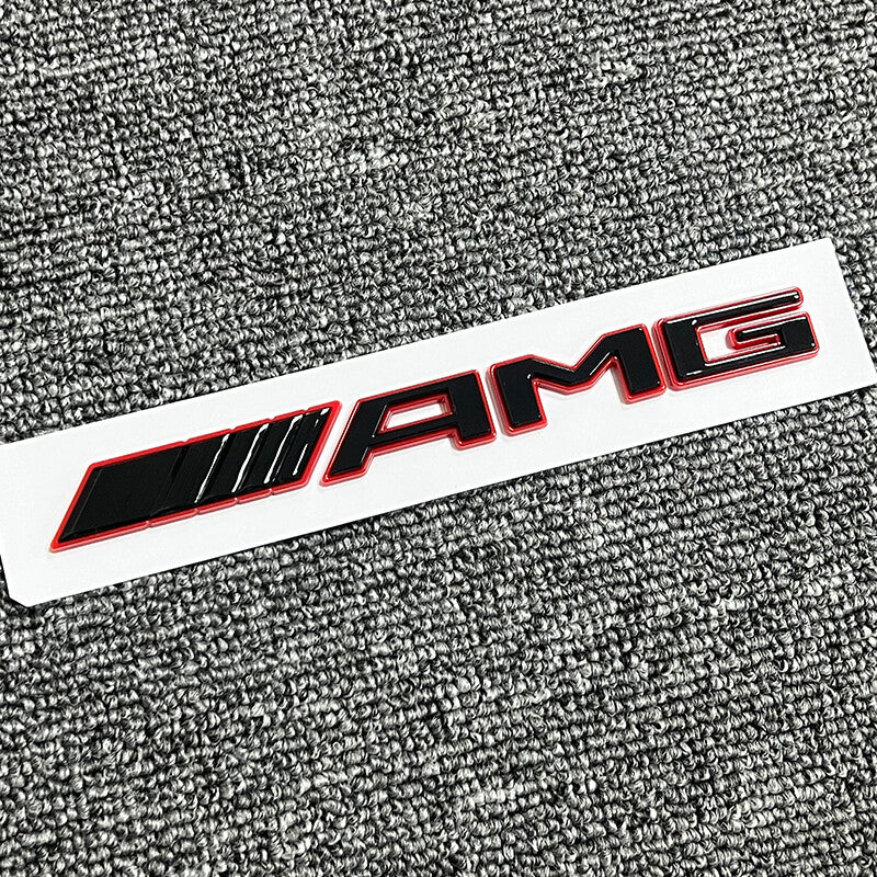 3D Black Red AMG Letters Trunk Emblem Badge Sticker for Mercedes Benz AMG New