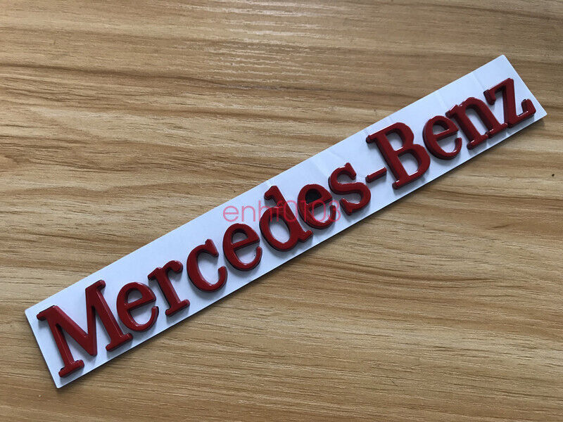 Gloss Red Logo Letters " Mercedes - Benz " Trunk Badge Emblem For Mercedes Benz