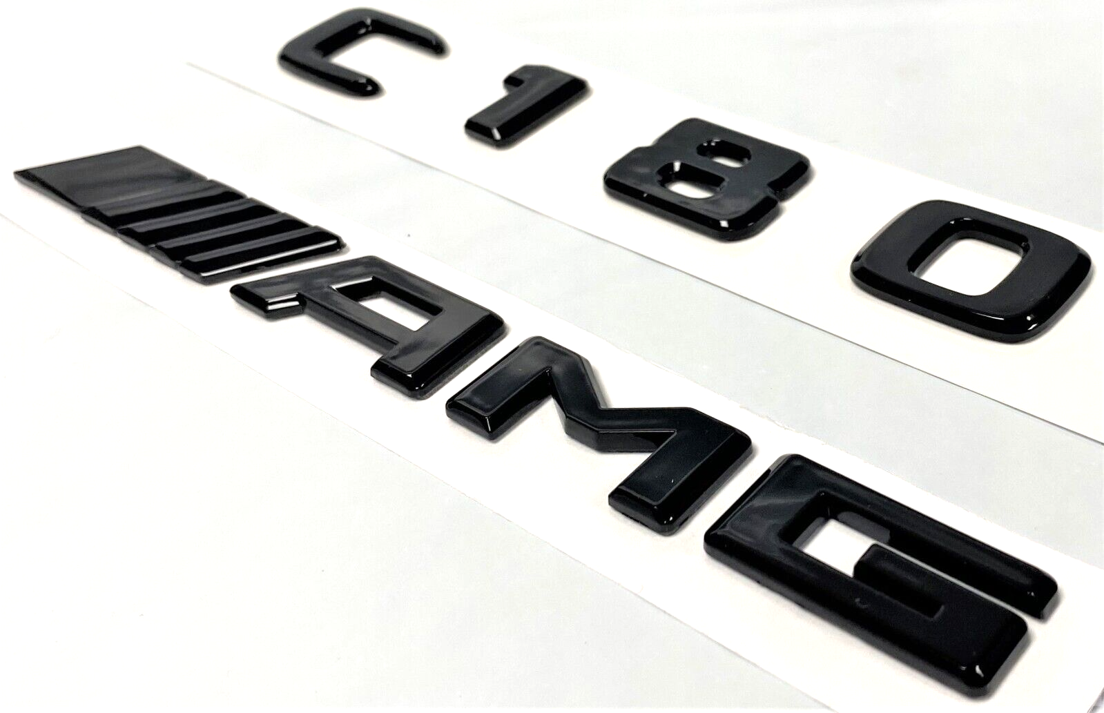 C180+AMG BLACK FOR MERCEDES REAR TRUNK EMBLEM BADGE NAMEPLATE DECAL NUMBERS