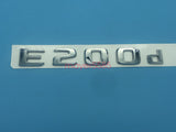 Chrome " E200d " Number Letters Rear Trunk Badge Emblem for Mercedes Benz E200d