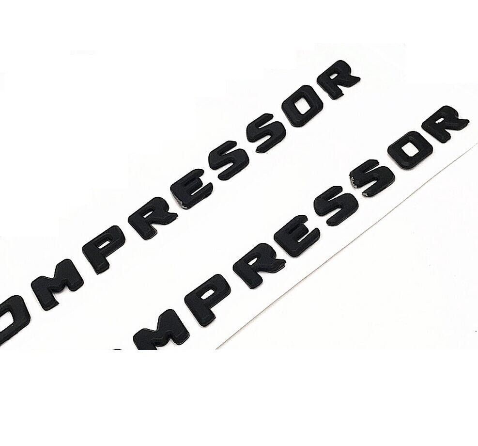 2 x Gloss Black Letters V8 KOMPRESSOR Emblem Badge Emblems for Mercedes Benz AMG