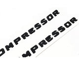 2 x Gloss Black Letters V8 KOMPRESSOR Emblem Badge Emblems for Mercedes Benz AMG