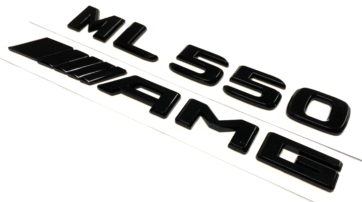 BLACK ML550+AMG FOR MERCEDES REAR TRUNK EMBLEM BADGE NAMEPLATE DECAL NUMBERS