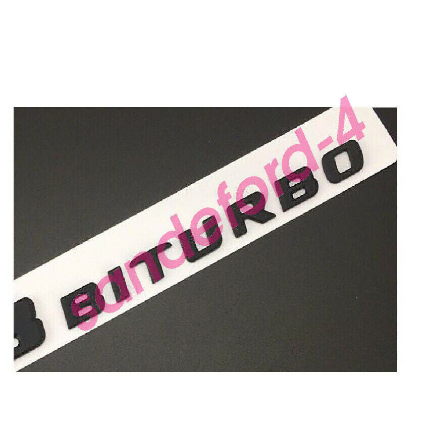 Black C43 AMG BITURBO 4MATIC Trunk Fender Badges Emblems for Mercedes ben