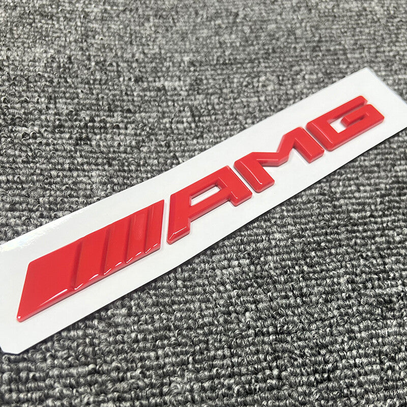 RED AMG Letters Trunk Emblem Badge Sticker for Mercedes Benz C43 C63 W205 W212