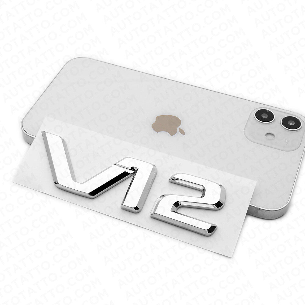 V12 AMG Side Quarter Fender Marker Nameplate Emblem Badge OEM Chrome Sport