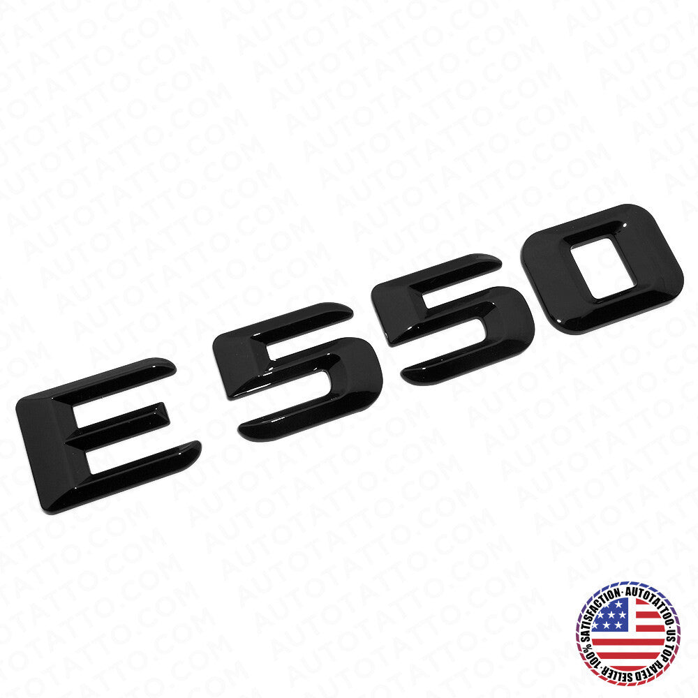 14-16 E550 AMG Letter Emblem 3D Trunk Logo Nameplate Badge Decorate Gloss Black