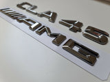 CLA45 AMG Silver Letter Number Rear Boot Badge Emblem For CLA Class Mercedes
