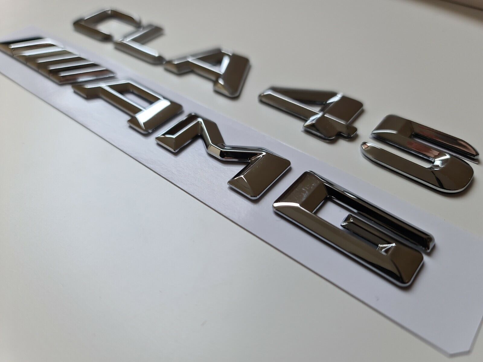 CLA45 AMG Silver Letter Number Rear Boot Badge Emblem For CLA Class Mercedes