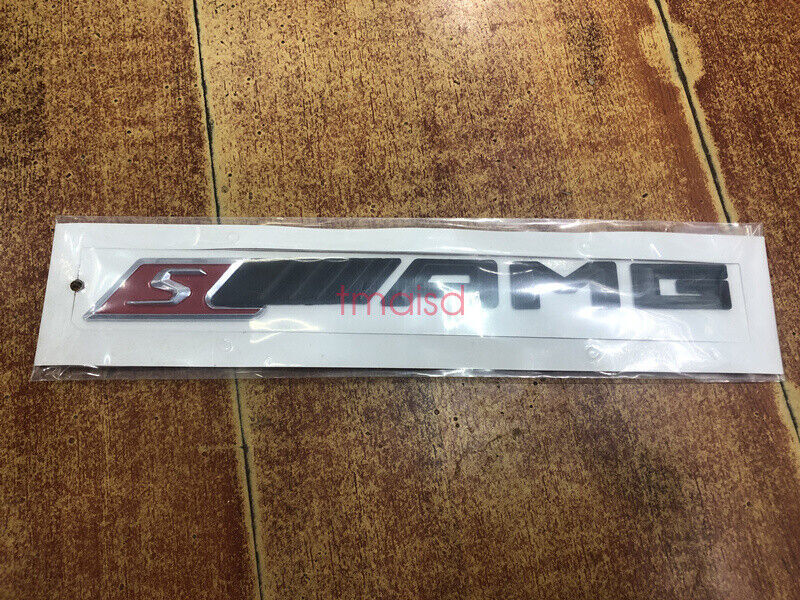 Black S////AMG S AMG Letters Trunk Emblem Badge Sticker for AMG S