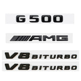 4pcs G500 AMG V8 BITURBO Gloss Black Badge Emblem for Mercedes Benz W463 W464