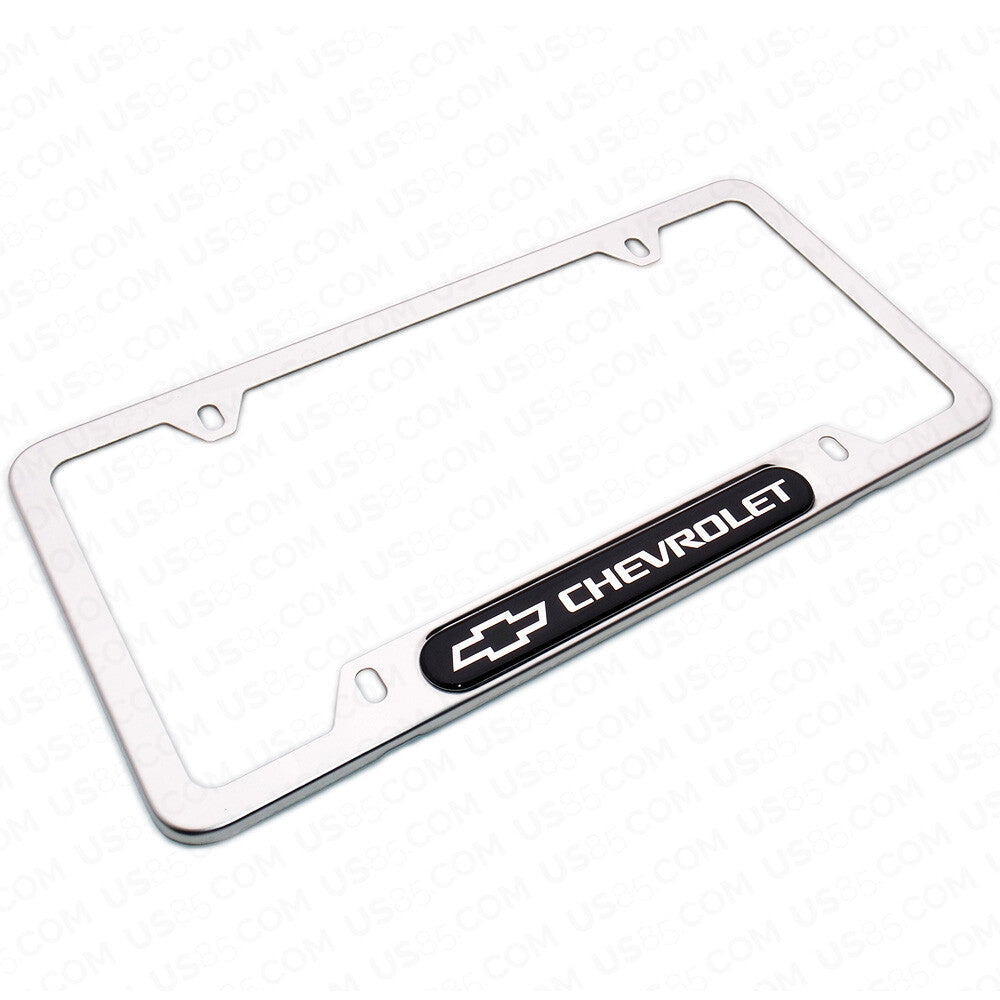 Chrome Stainless Steel Front Rear Chevrolet Sport License Plate Frame Cover Gift