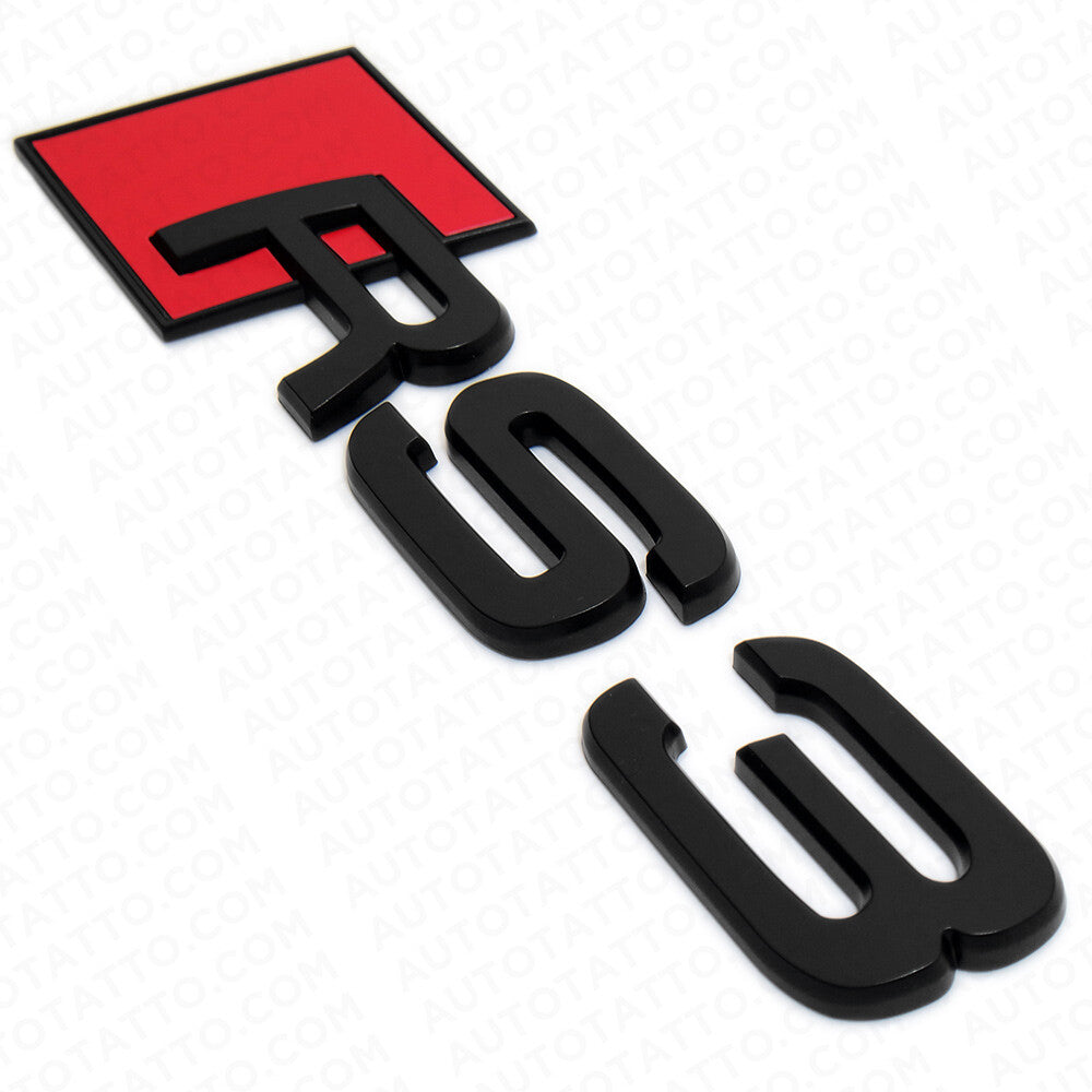 Audi RS3 Matte Black Rear Letter Tail Nameplate Trunk Emblem Badge Sport Sline