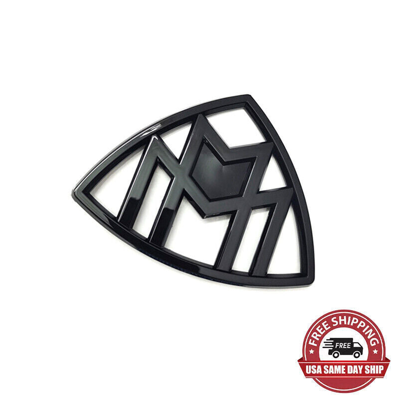 Gloss Black For Mercedes-Benz Maybach Trunk Emblem Rear Badge Standing S Class