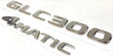 GLC300 + 4MATIC Chrome Rear Trunk Emblem Badge Nameplate Decal Number Sticker