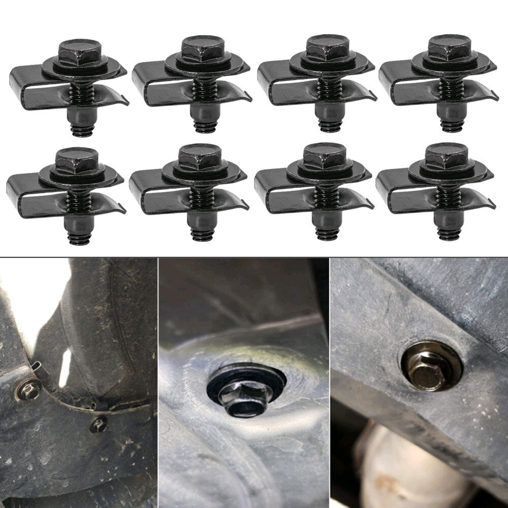 Body Bolts & U-nut Clips Set M6 Engine Covers Undertray Splash Shield Guard Trim